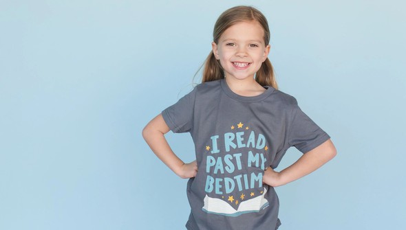 Bedtime Reader Tee - Youth Pippi Tee - Dark Gray gallery