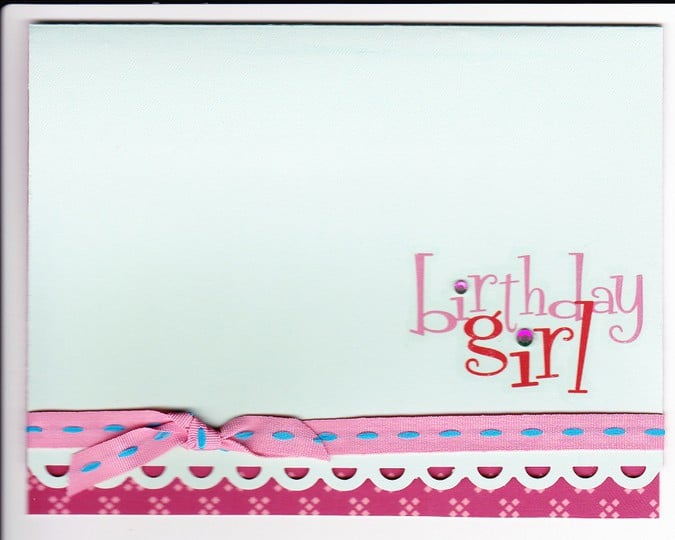 Birthday girl card
