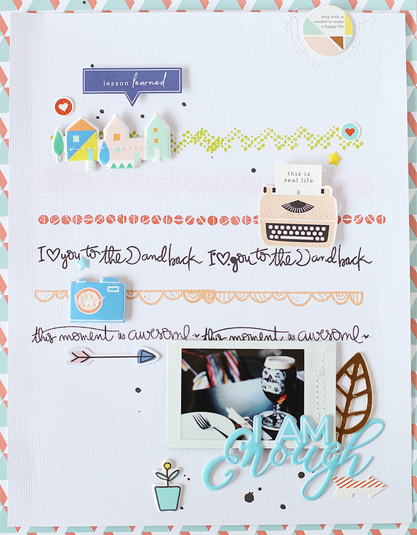 A scrapbook layout with stamping  by EyoungLee gallery