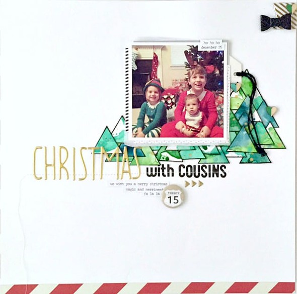 Christmas with Cousins Layout in Winning Mixed Media Combos gallery
