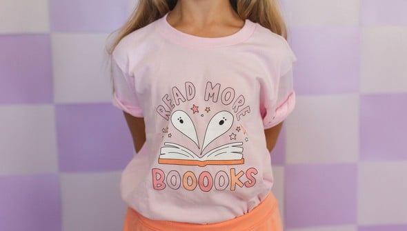 Read More Booooks - Youth Pippi Tee - Blush gallery