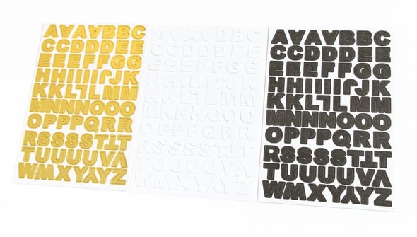 Alpha Sticker Bundle - Black, White, Gold gallery