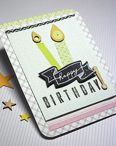 Happy bday candles card