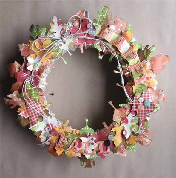 Fall Paper Leaf Wreath by abenne27 gallery