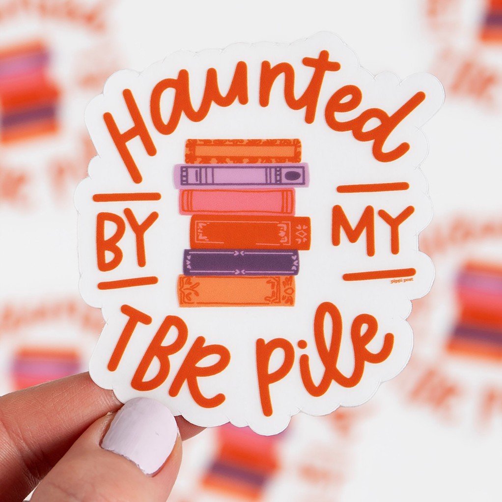 Haunted By My TBR Pile Clear Decal Sticker item