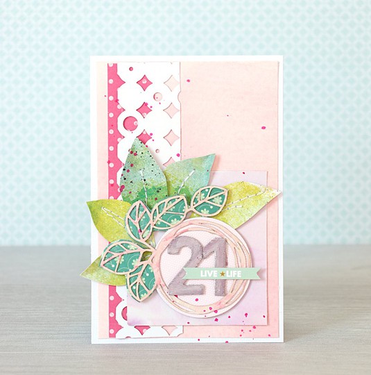 Leafy 21 card by natalie elphinstone original