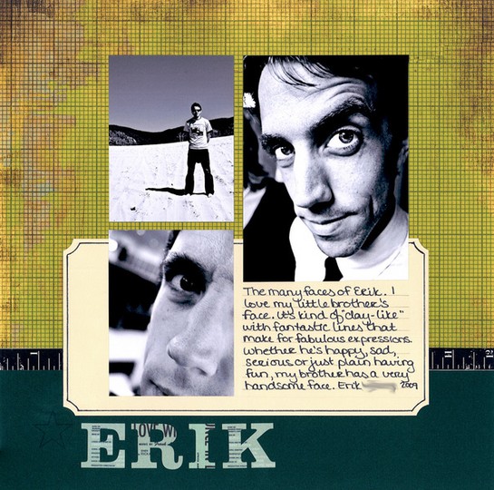 Erik scrapbook layout