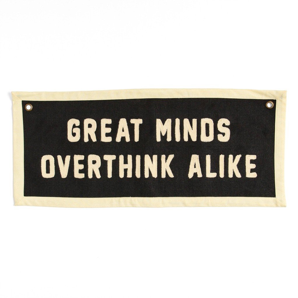Great Minds Overthink Alike Canvas Banner item