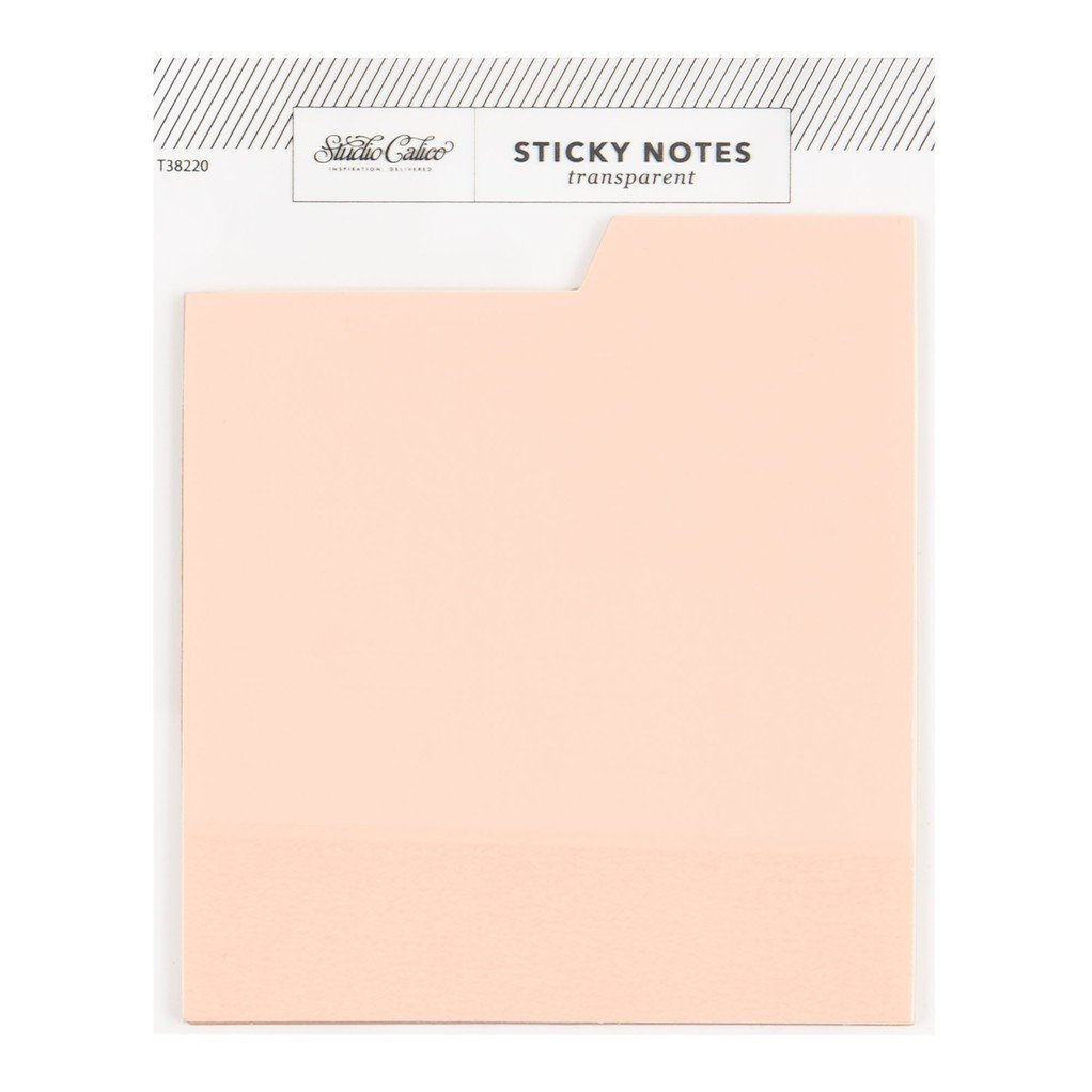 Tabbed Transparent Sticky Notes - Pink item