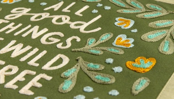 Wild And Free Embroidered Canvas Banner gallery