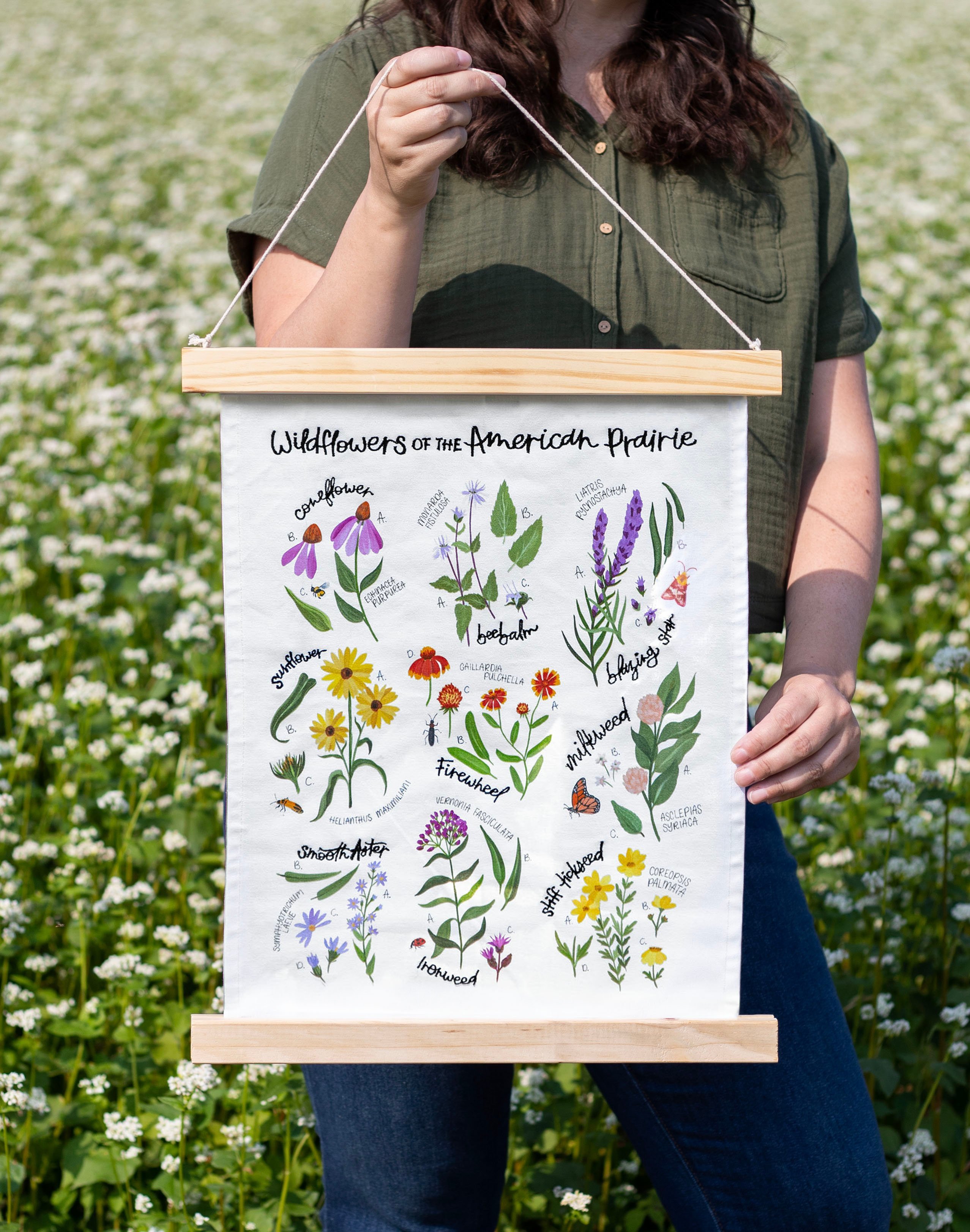 Wildflower Botanicals Canvas Tapestry