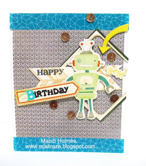 Happy Birthday Robot card