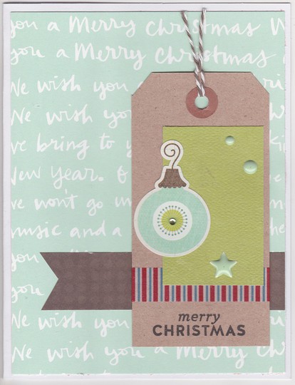 Christmas card with tag