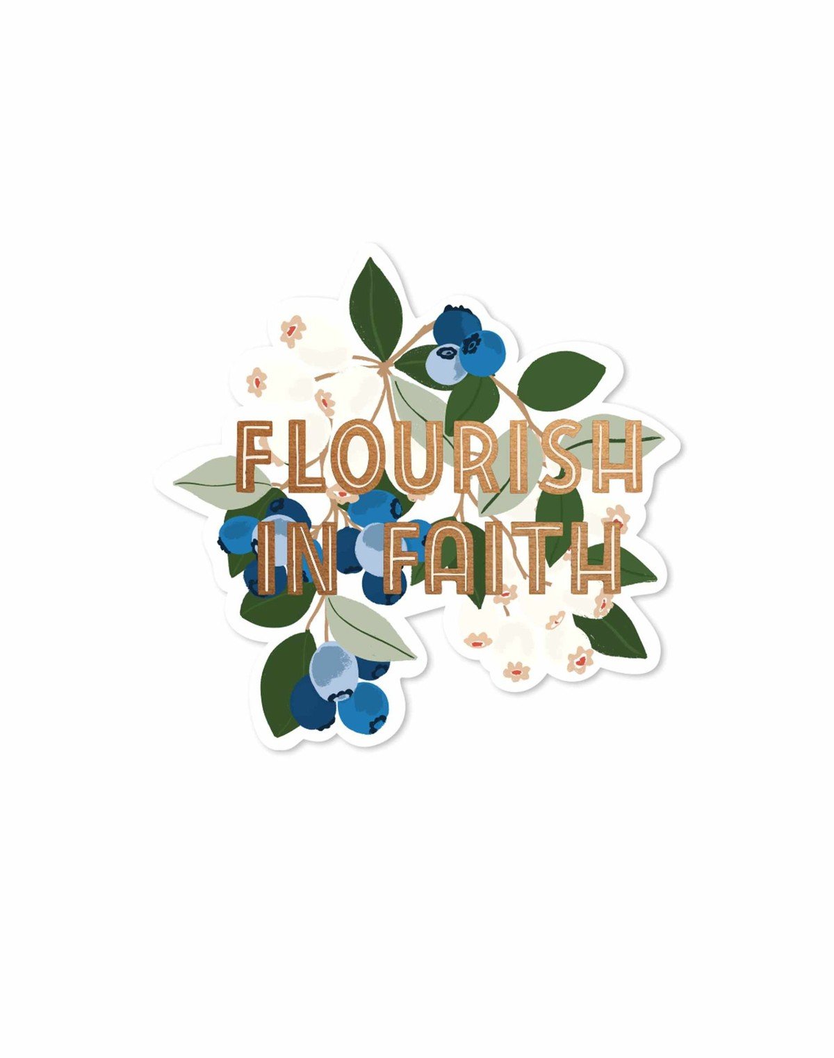 Flourish In Faith Blueberry Decal Sticker item