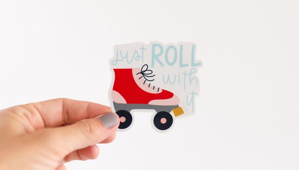 Just Roll With It Sticker gallery
