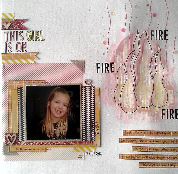 This Girl is on Fire *Bright Ideas Watercolor Resist* by shofseth gallery