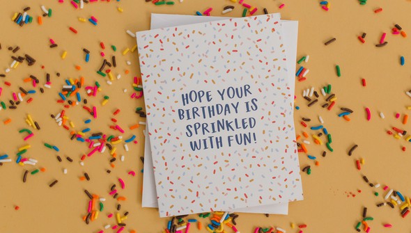 Sprinkled Birthday Greeting Card gallery