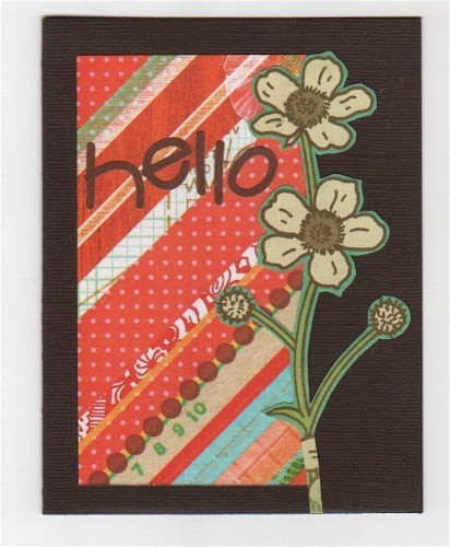 Card  hello flower
