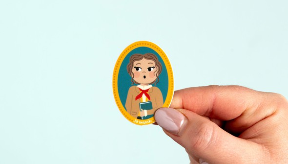 Little Women Jo March Portrait Decal Sticker gallery