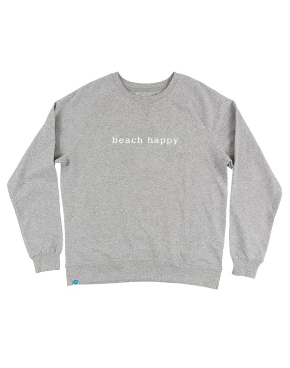 342004 simple beach happy crew sweatshirt   ash original
