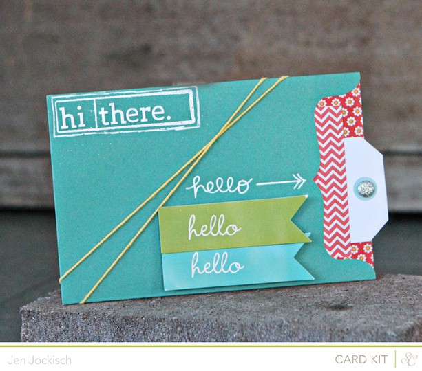 Hi there card - Card kit only