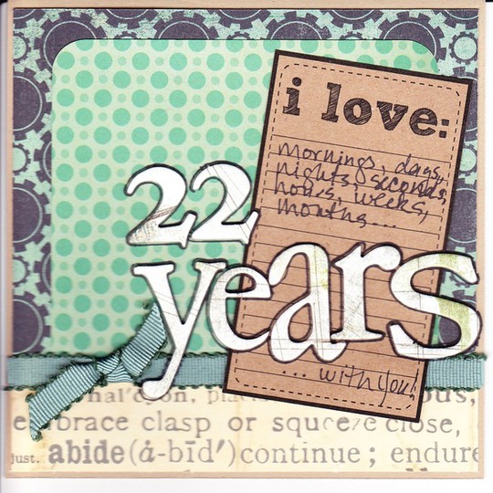 Anniversary card (lifted from Katie @ sketch this blog)