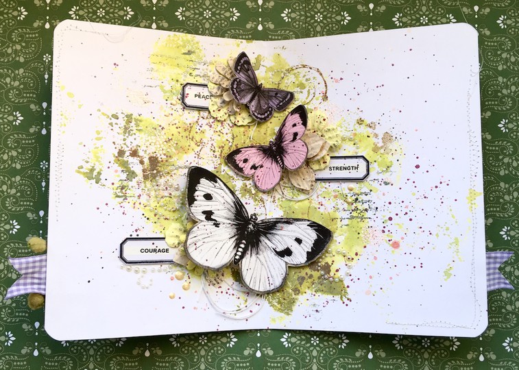 The butterfly flight mixed media card angela tombari bobunny on this day collection 01 original
