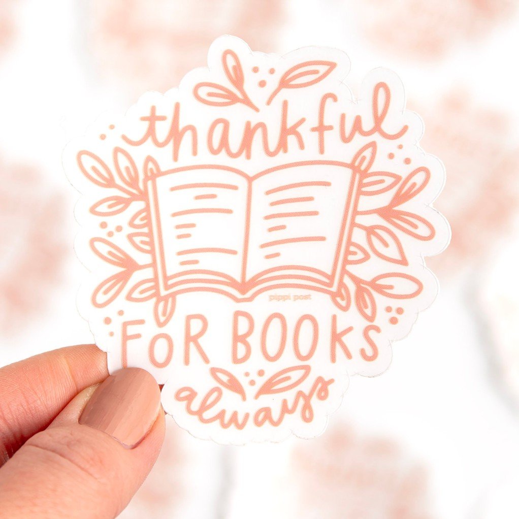 Thankful For Books Decal Sticker item