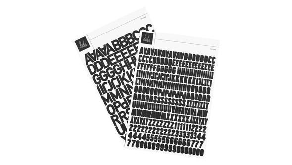 4×6 Two Scoops Alphabet Stickers - Black gallery