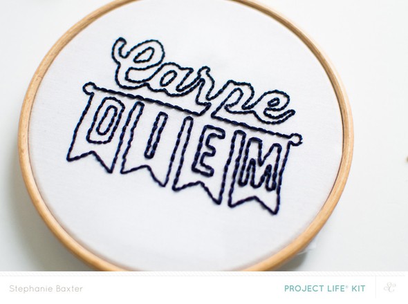 Carpe Diem | embroidery hoop art by StephBaxter gallery