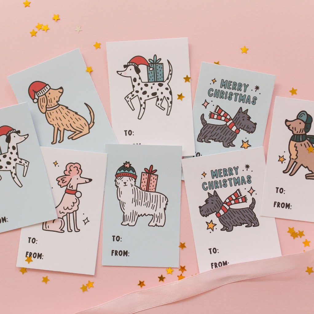 Digital Dog Gift Tags item