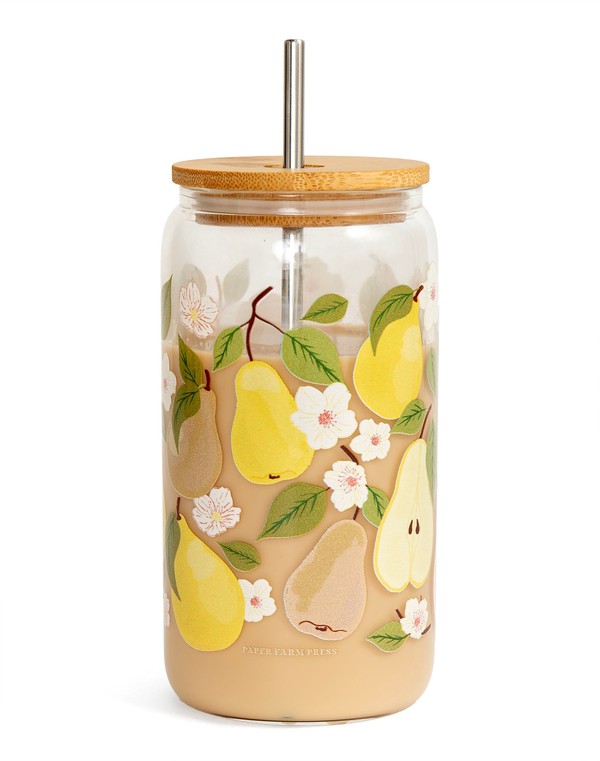 Pear Tree Glass Can, 1 of 2