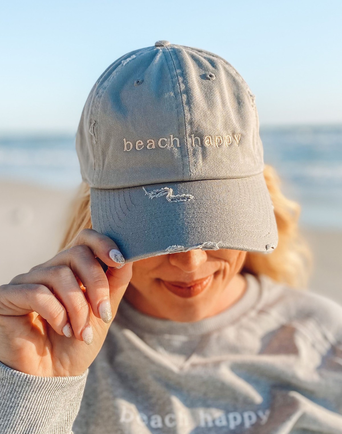 Simple Beach Happy® Hat - Women - Light Gray item