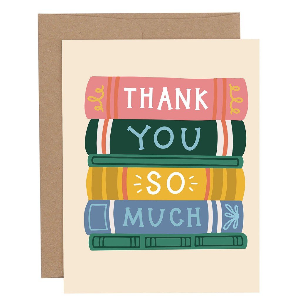 Thank You Book Stack Greeting Card item