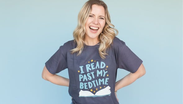 Bedtime Reader Tee - Graphite gallery