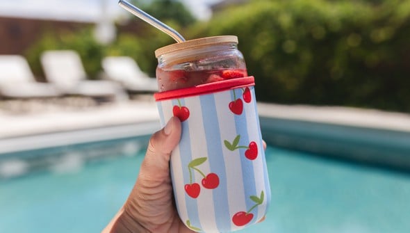 Cherry Striped Drink Sleeve gallery