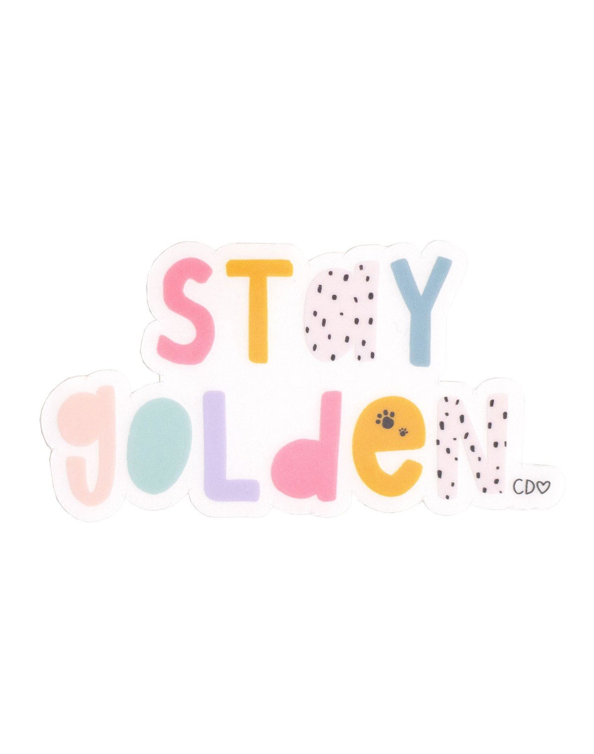 Stay Golden Clear Decal Sticker item