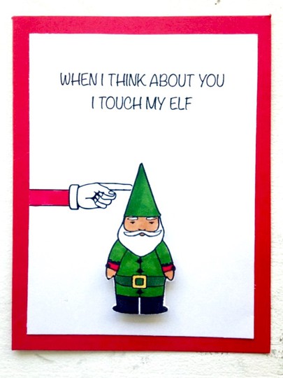 Funny Christmas Elf Card