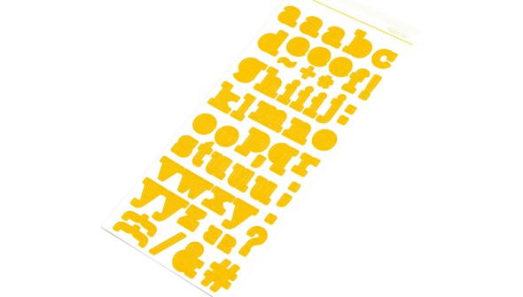 In Review 3×8 Alphabet Sticker Sheet - Yellow gallery