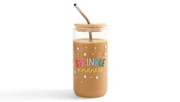 Sprinkle Kindness Glass Can gallery