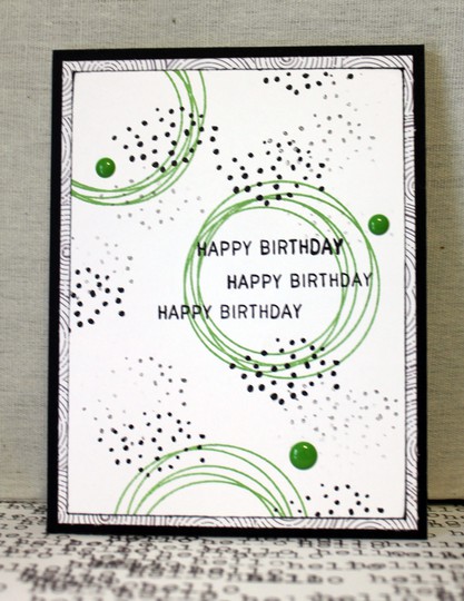 Happy Birthday stamped card