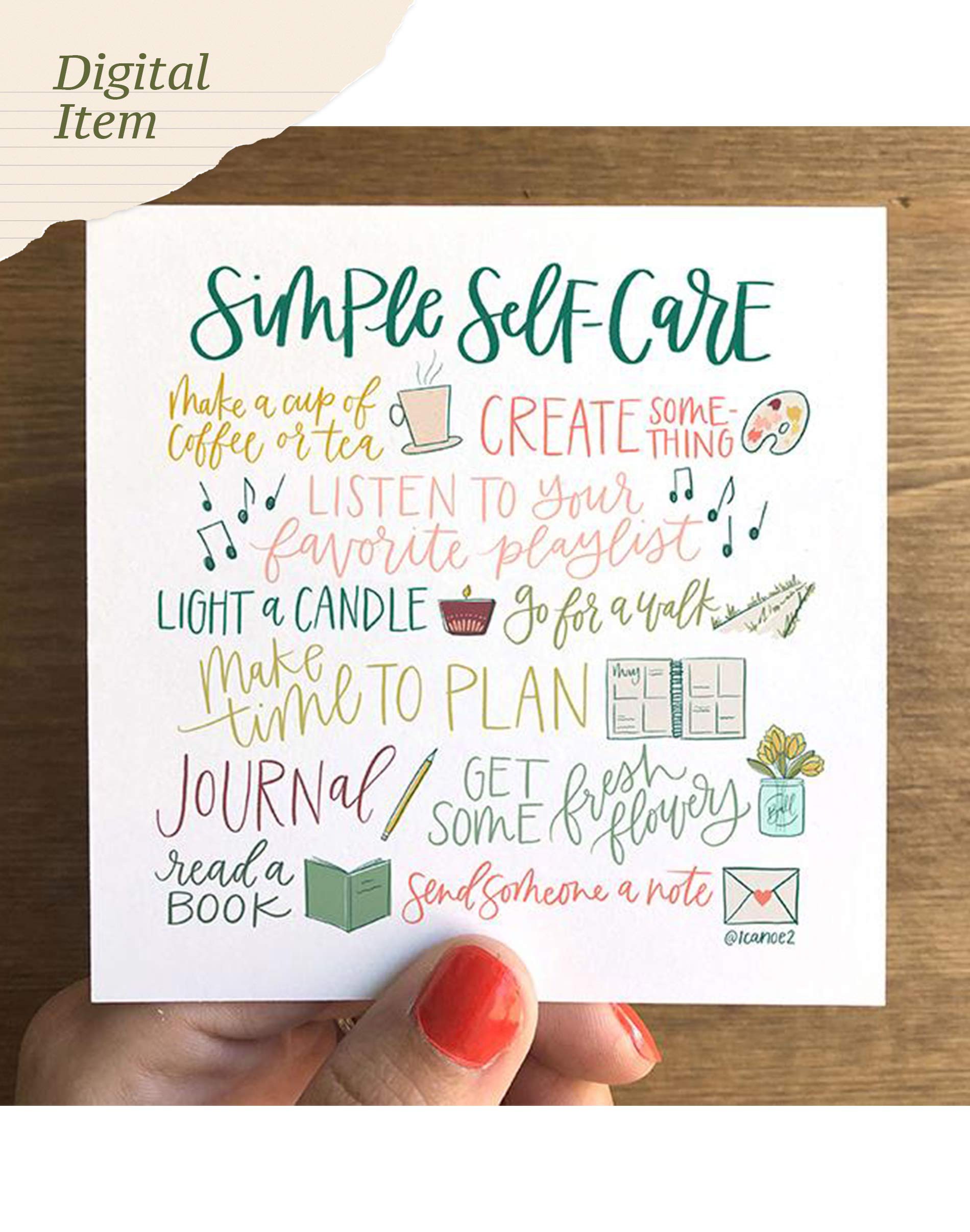 Digital Self-Care Sticker Book