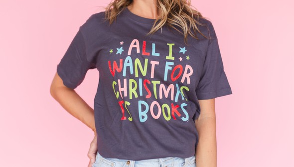 All I Want For Christmas Is Books - Pippi Tee - Dark Gray gallery