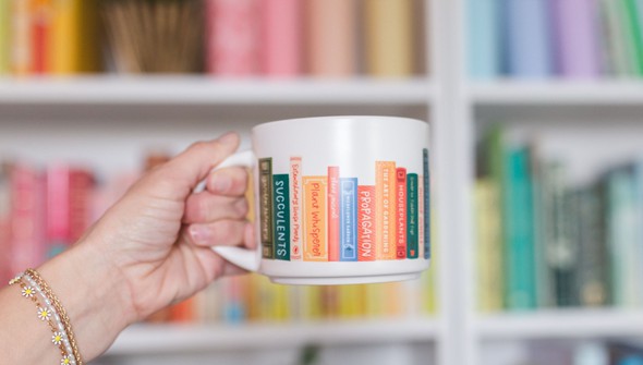 Plant Books Large Ceramic Mug gallery