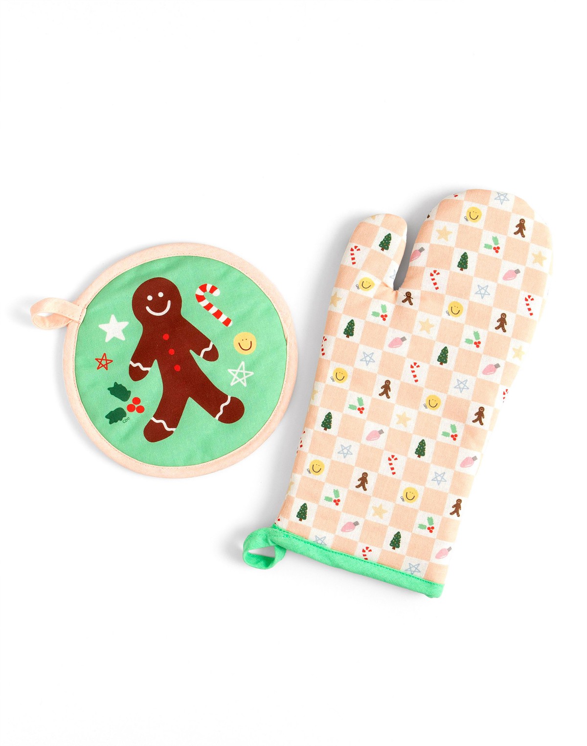 Checkerboard Holiday Pot Holder Set item