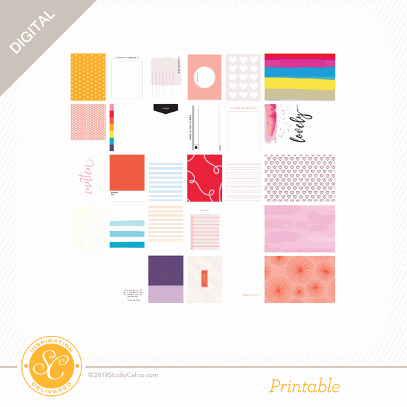 Confectionary Digital Printable Journal Cards gallery
