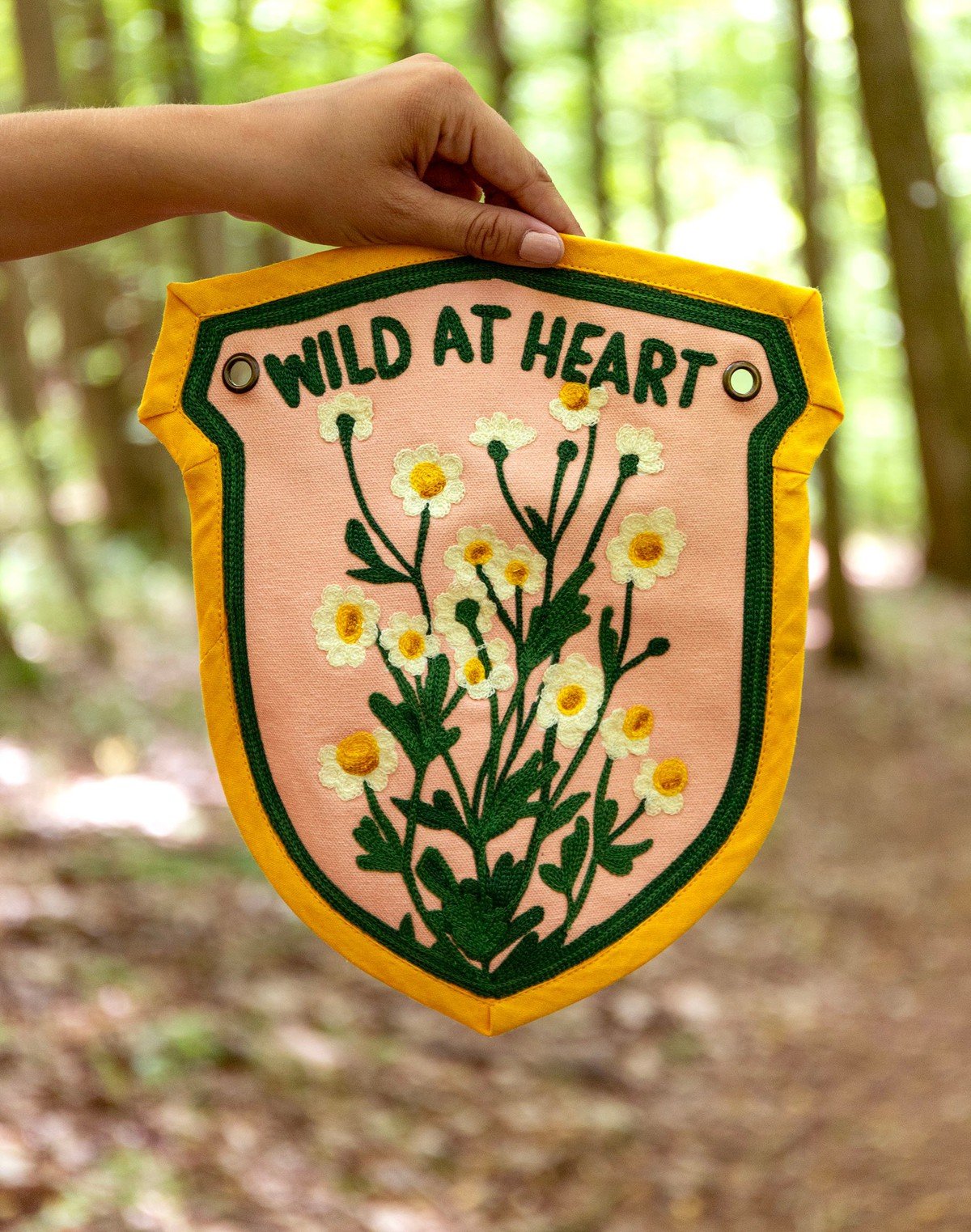 Wild At Heart Embroidered Canvas Banner item