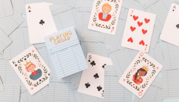 Sky Blue Library Card Deck Of Playing Cards gallery