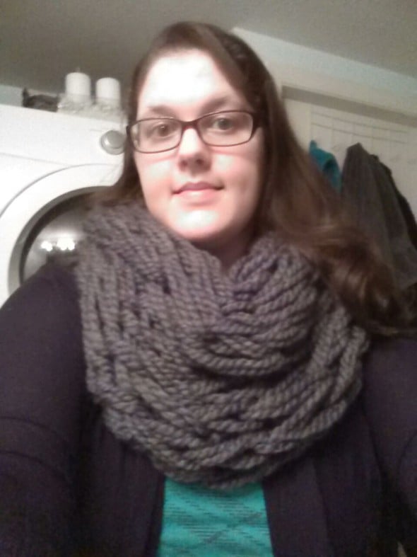 Arm Knitted Infinity Scarf by nessa9116 gallery