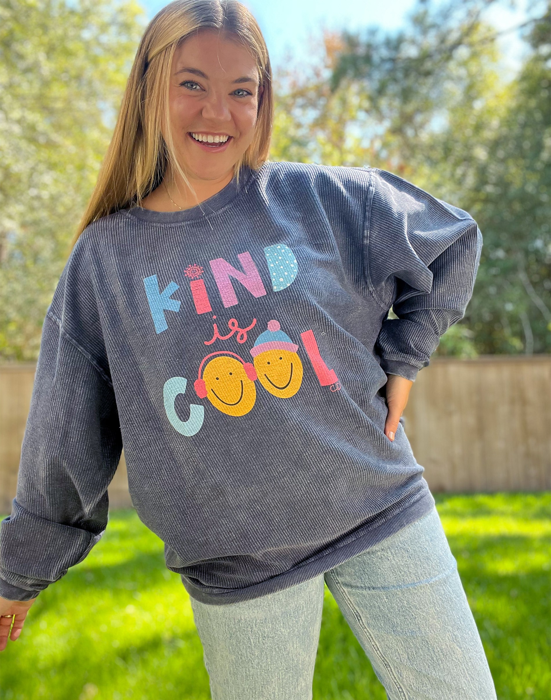 Kind Is Cool Winter Edition Corded Sweatshirt Callie Danielle Shop
